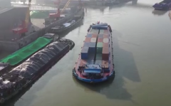 济宁港建成全省内河第一个集装箱码头